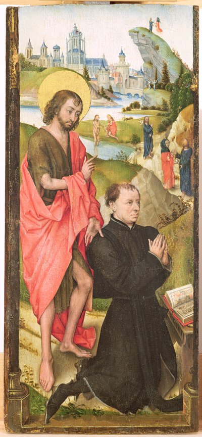Kneeling Donor with Saint John the Baptist, c.1470 by Vrancke van der Stockt